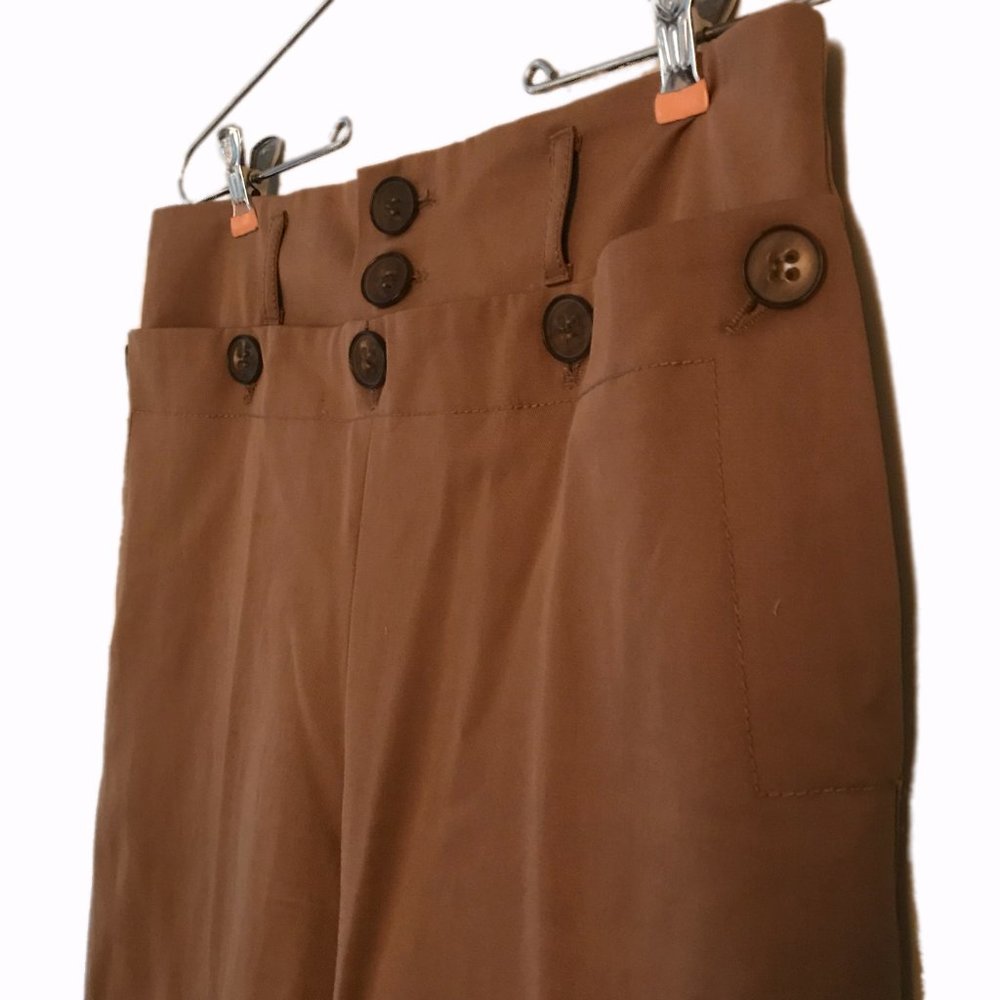 Zara Wide Leg Cropped High Waist Pant